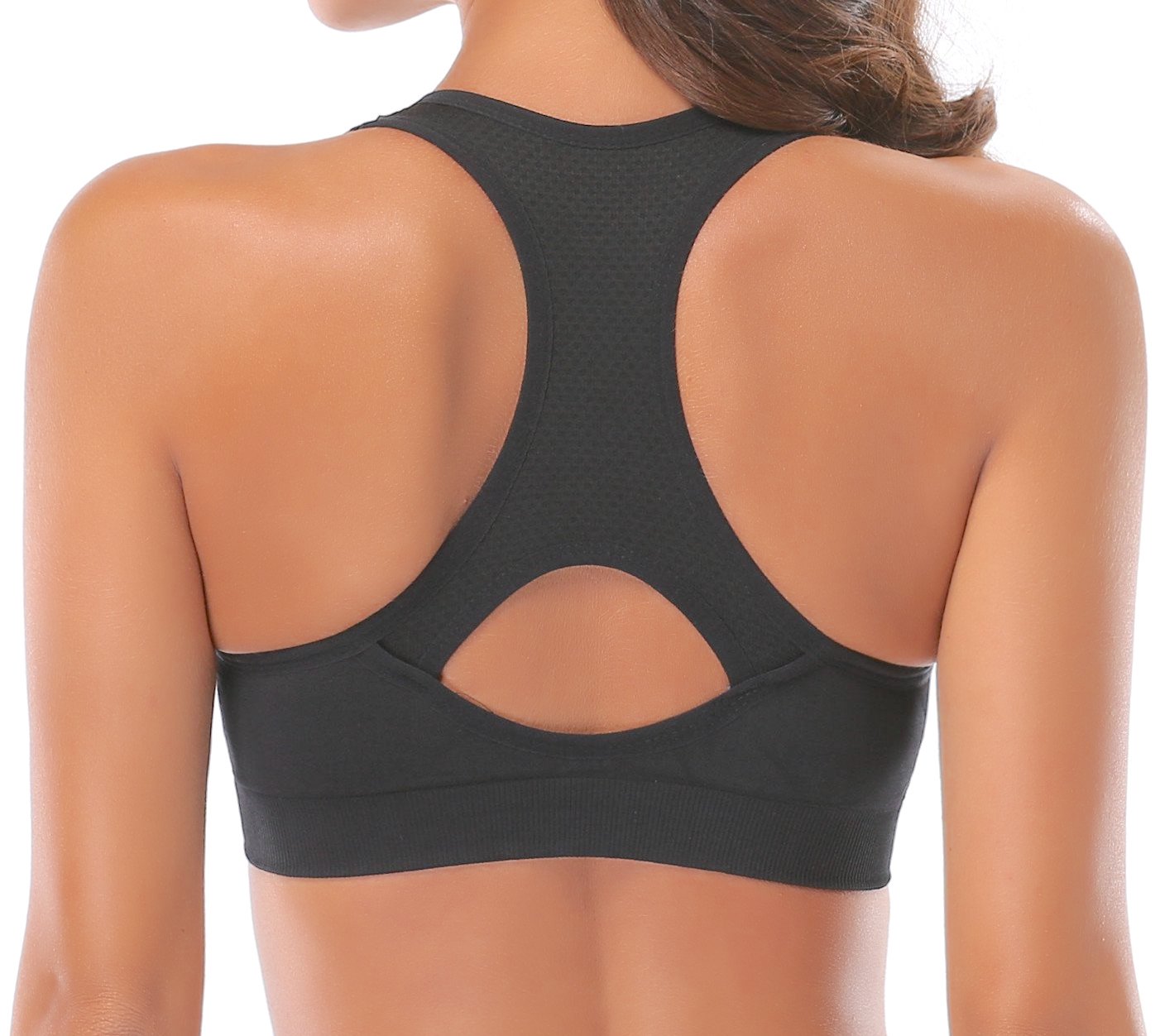 Women’s Stylish Racerback Athletic Sports Bra | Padded Seamless High