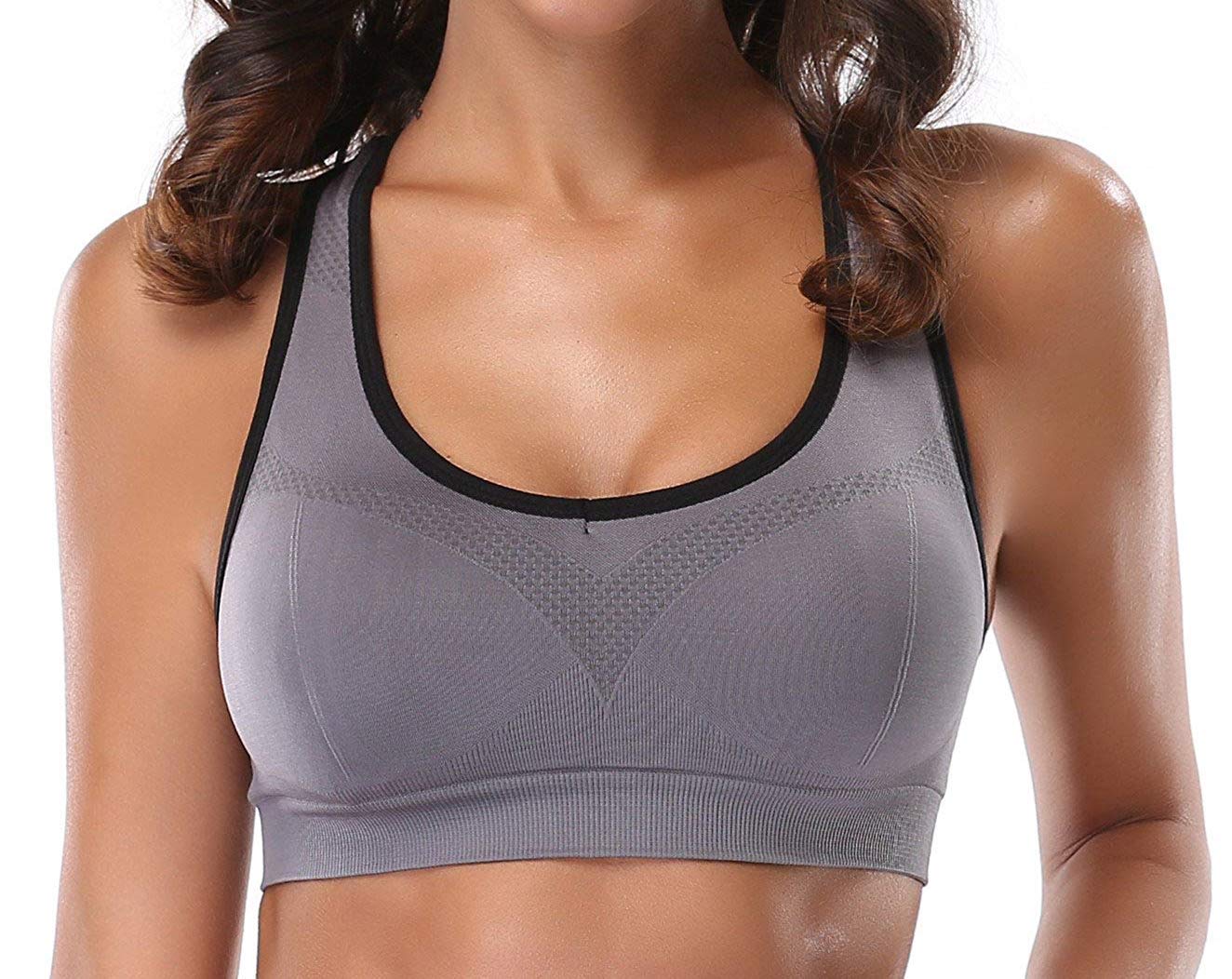 Women’s Stylish Racerback Athletic Sports Bra | Padded Seamless High