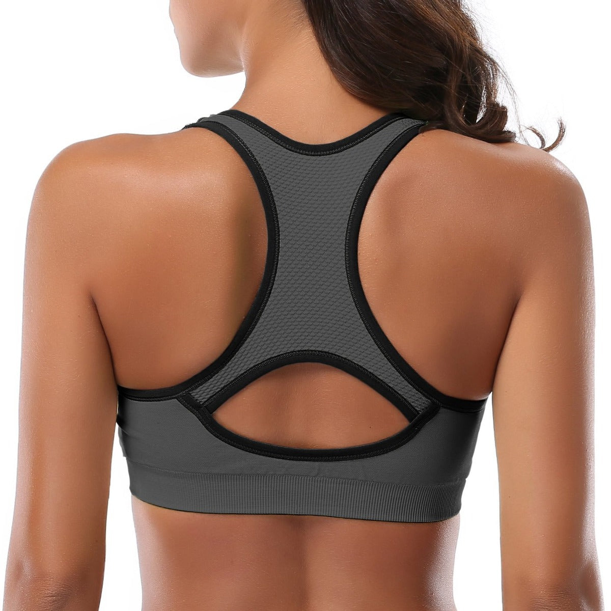 Women’s Stylish Racerback Athletic Sports Bra | Padded Seamless High